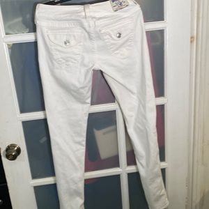 True religion, white, straight, leg pants